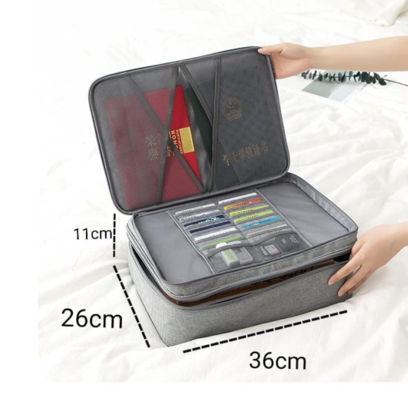 tas travel tempat dokumen  Tas Dokumen Storage Box Dengan Digit Security Lock Anti Air Tempat Penyimpanan File Dokumen Serbaguna Travel Bag Original Serbaguna Multiungsi Termurah Terbaru