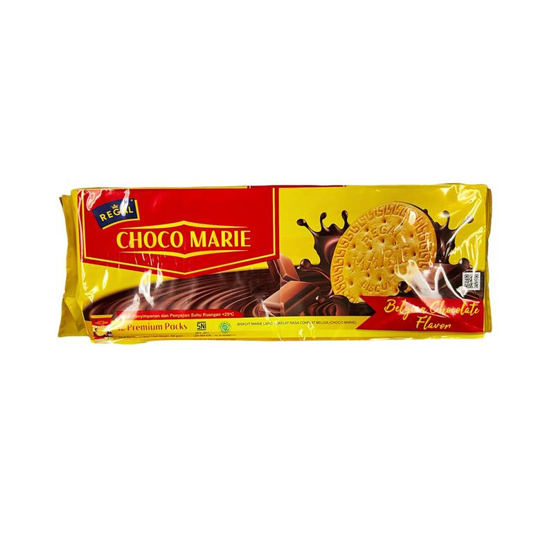 

Biskuit Regal Choco Marie Rasa Cokelat Belgian - 96gr