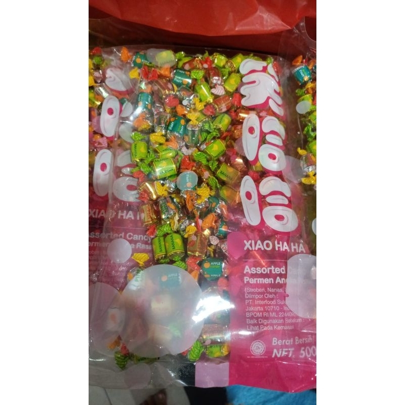 

XIAO HA HA ASSORTED CANDY / PERMEN ANEKA RASA 500 GRAM Halal