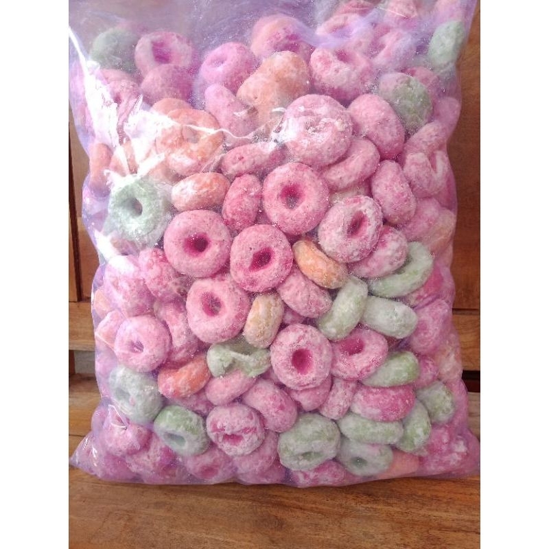 

COD 500 GRAM GETAS DONAT GETAS WARNA WARNI DONAT PELANGI CEMILAN KERING DONAT