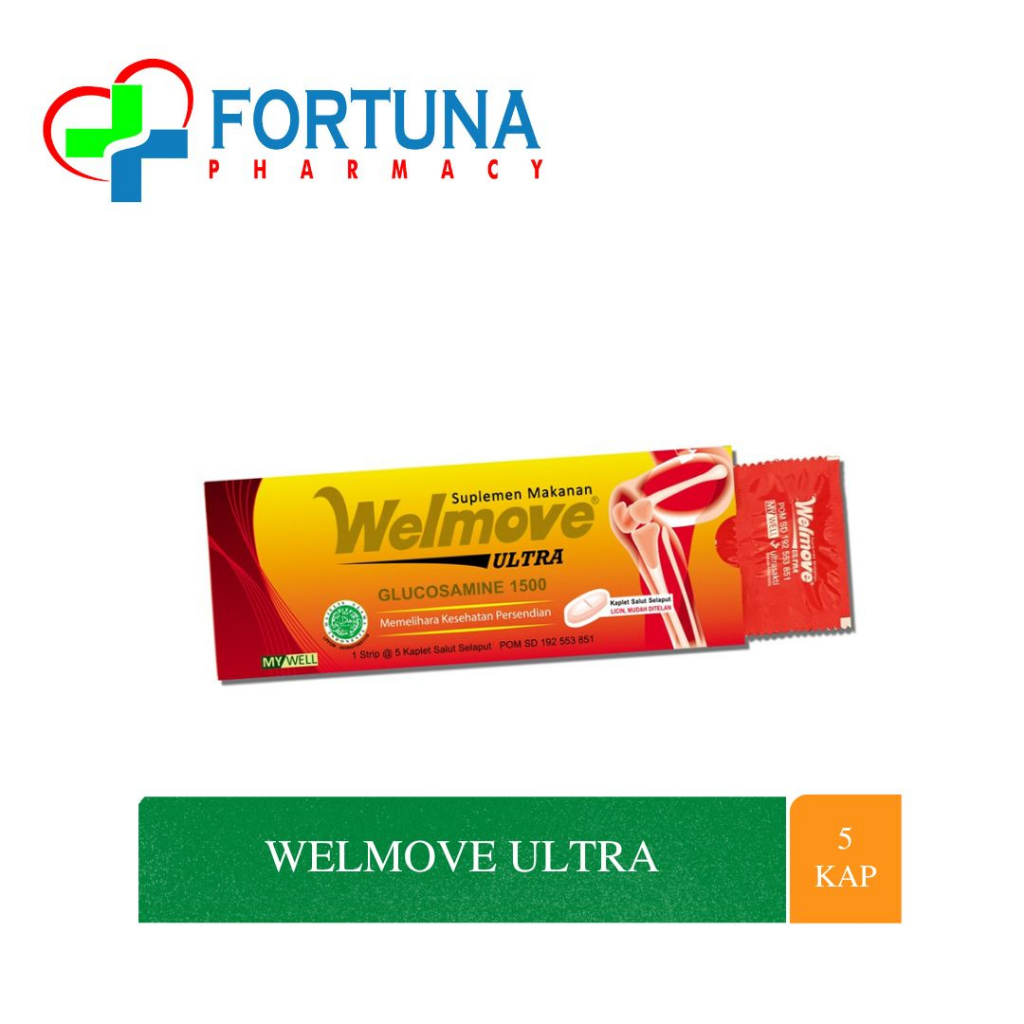 Welmove Ultra Strip isi 5 Kaplet Suplemen dan Obat Nyeri Radang Sendi