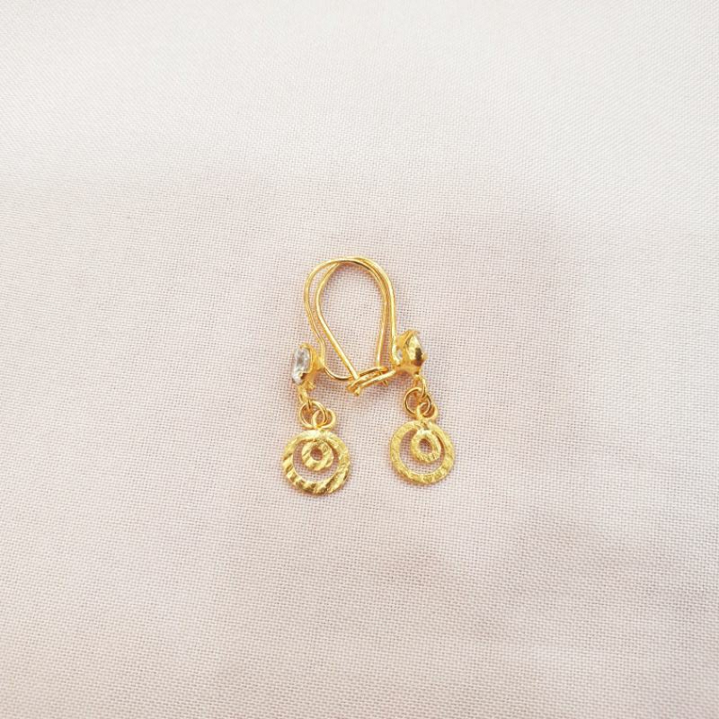 Anting kait gantung emas asli kadar 300