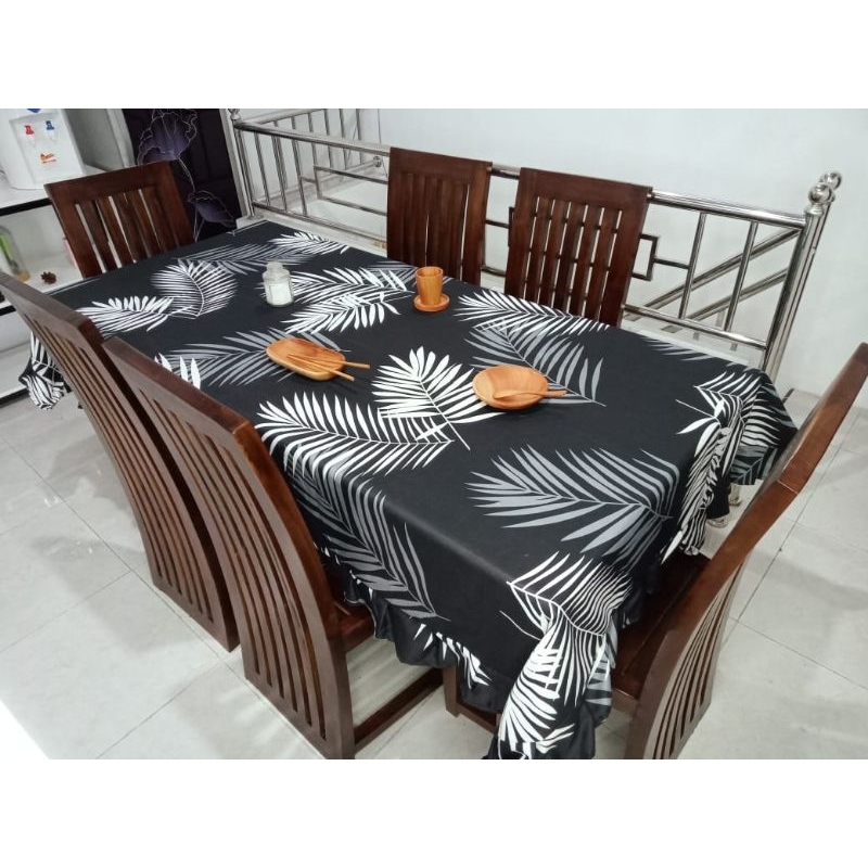 TAPLAK MEJA MAKAN PERSEGI PANJANG UKURAN ± 140 X 220 CM ANEKA MOTIF