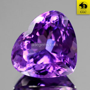 AT-022 Batu Permata Amethyst Kecubung Ungu Uruguay Heart Natural 11.76 Ct. Untreated & Sertifikat