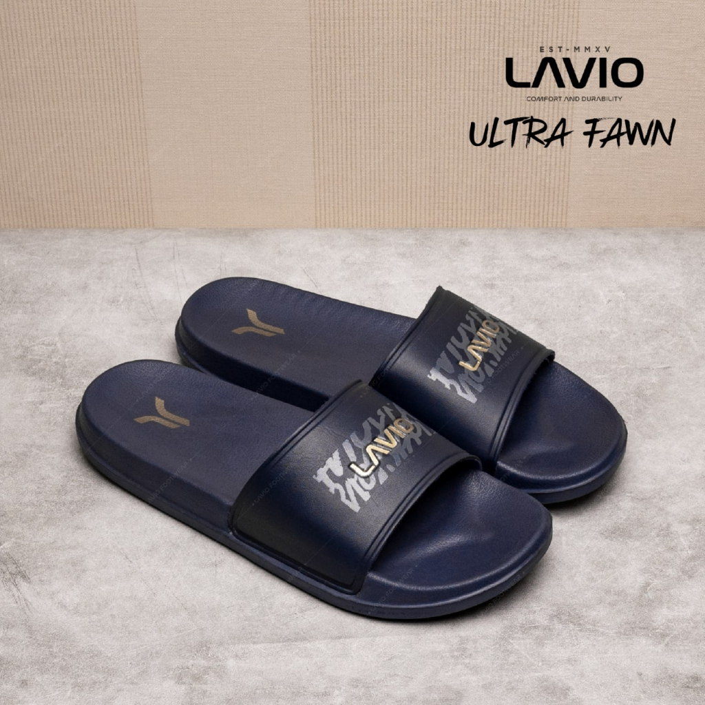 Sandal Lavio Ultra Series Pria Sendal Slip Cowok Design Trendi Bahan Premium Ringan Dipakai