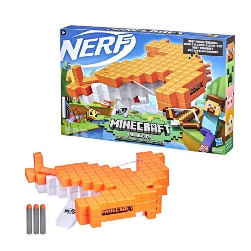 Nerf Minecraft pillager's crossbow Dart blasting crossbow