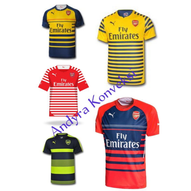 Retro Jersey Arsenal Klasik - FULL PRINTING - FREE NAME SET
