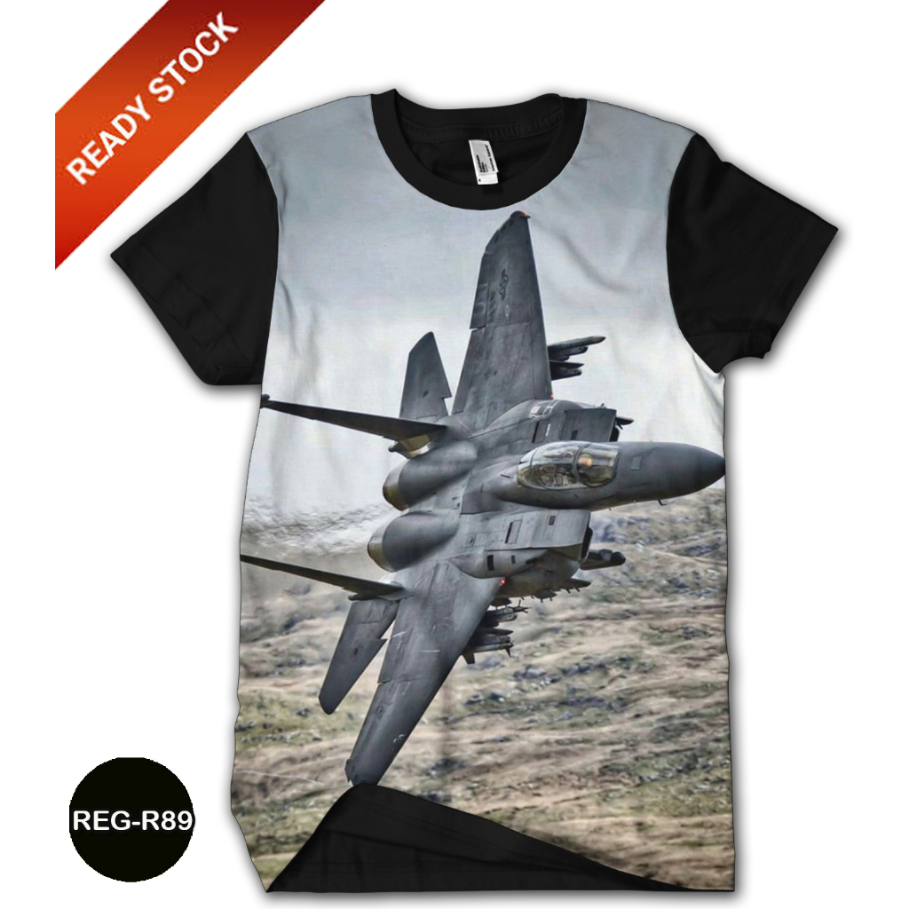 Kaos Pesawat Tempur F-15 Eagle Baju Anak Pesawat Kapal Terbang Murah Meriah #REG-R89