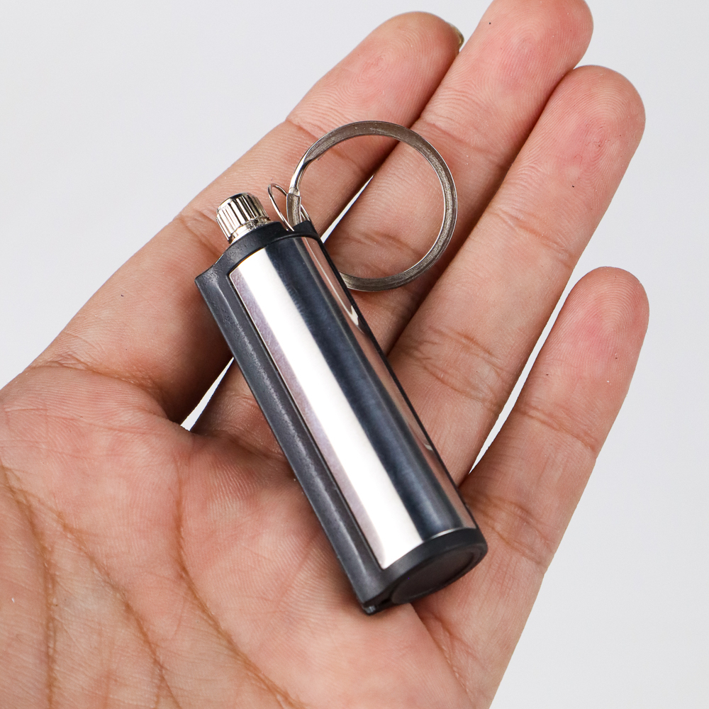 Korek Api Outdoor Anti Air Kerosin Mini` Mancis Gantungan Kunci Waterproof` Pematik Kecil Kotak Minyak Tanah` Kerosene Lighter Zippo