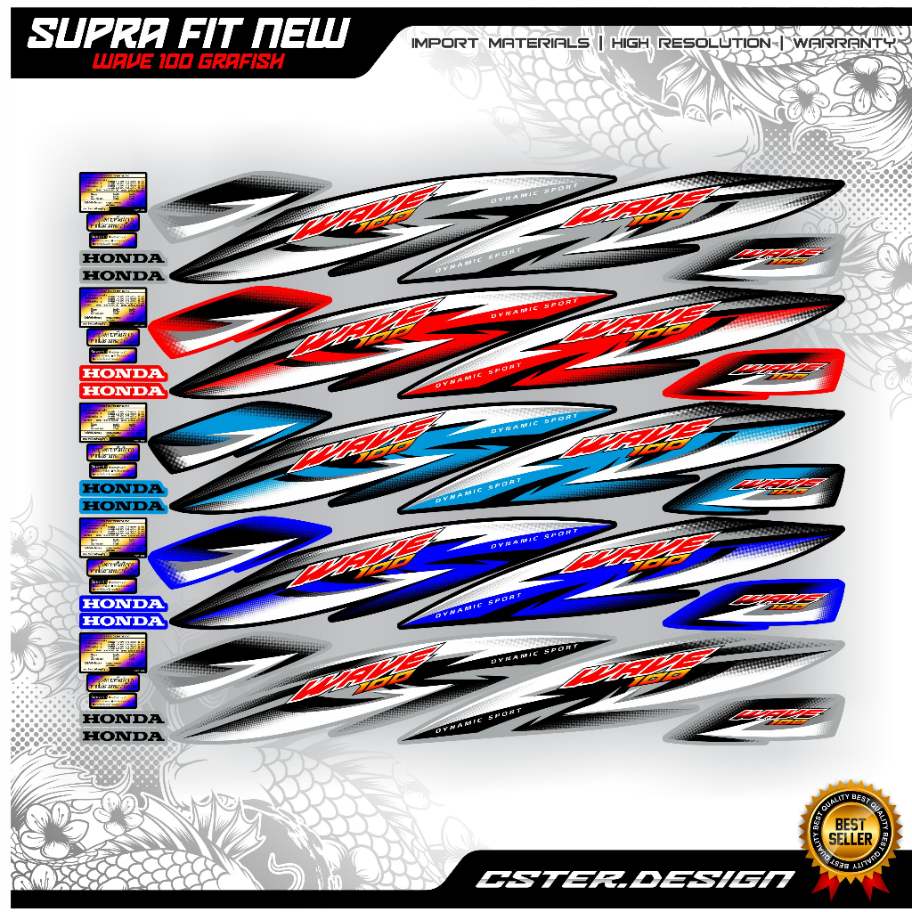 STRIPING WAVE 100 / striping supra fit new