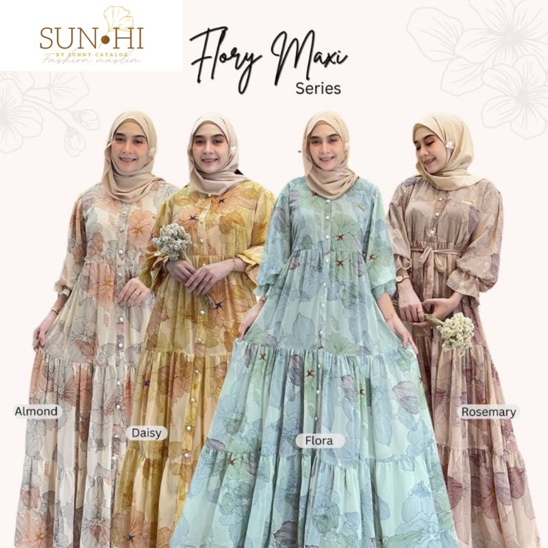 Flory maxi / flory maxy - gamis busui - gamis jumbo - gamis ld 120cm - aliyah maxy rinjani maxy rinj
