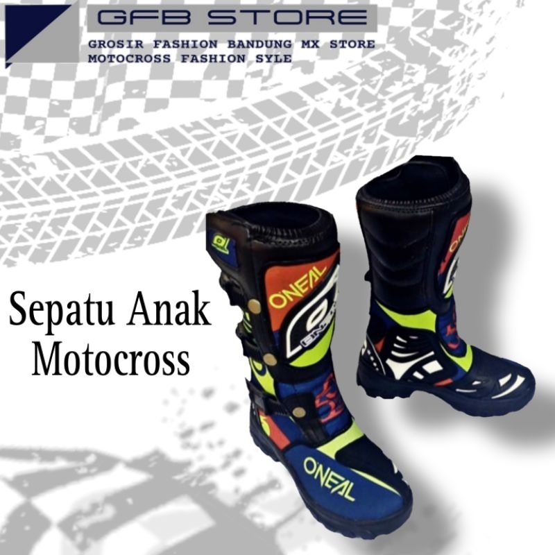 Sepatu motocross Anak Boots cross Traill Anak Adventure