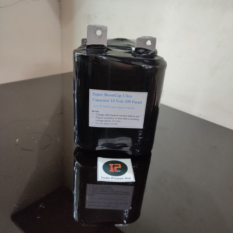 Super Capacitor 16V 500F (seri 6x2.7V 3000 Farad) Super Boostcap Ultra Capacitor lengkap dengan bala