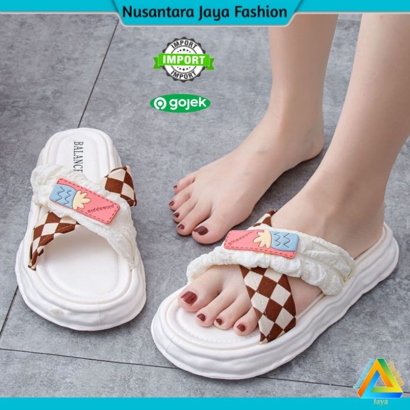 Sandal Wanita Kekinian Terbaru Tali Silang CTR 000-A2