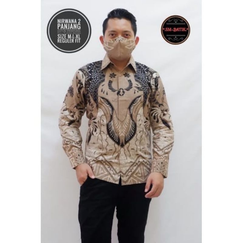 KEMEJA BATIK MODERN SLIMFIT PANJANG BAHUN KATUN HALUS FULL FURING HALUS