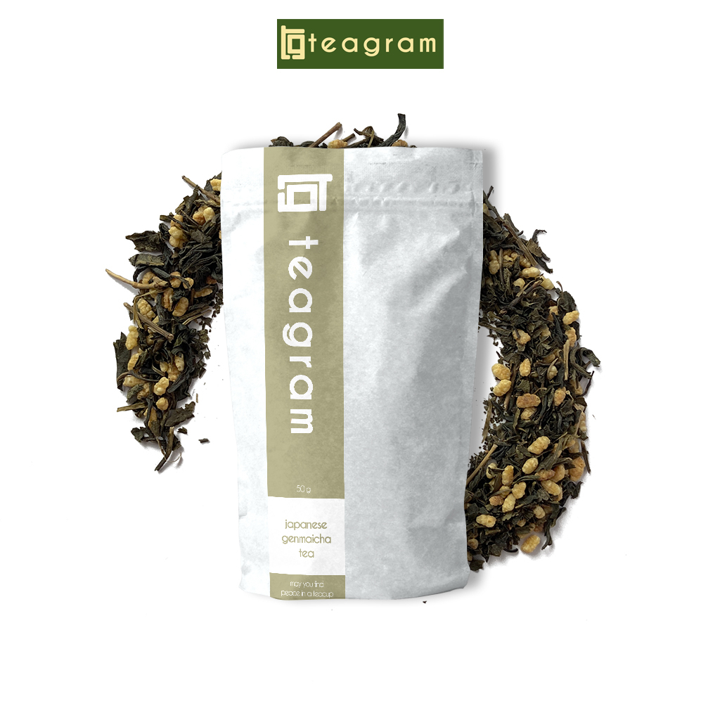 

TEAGRAM Teh Hijau Single Origin JAPANESE GENMAICHA Kemasan 50gr Teh Seduh Rumahan Teh Seduh Kafe Daun Teh Hijau Jepang Asli Bukan Teh Bunga Mix Tea Blend Minuman Teh Premium