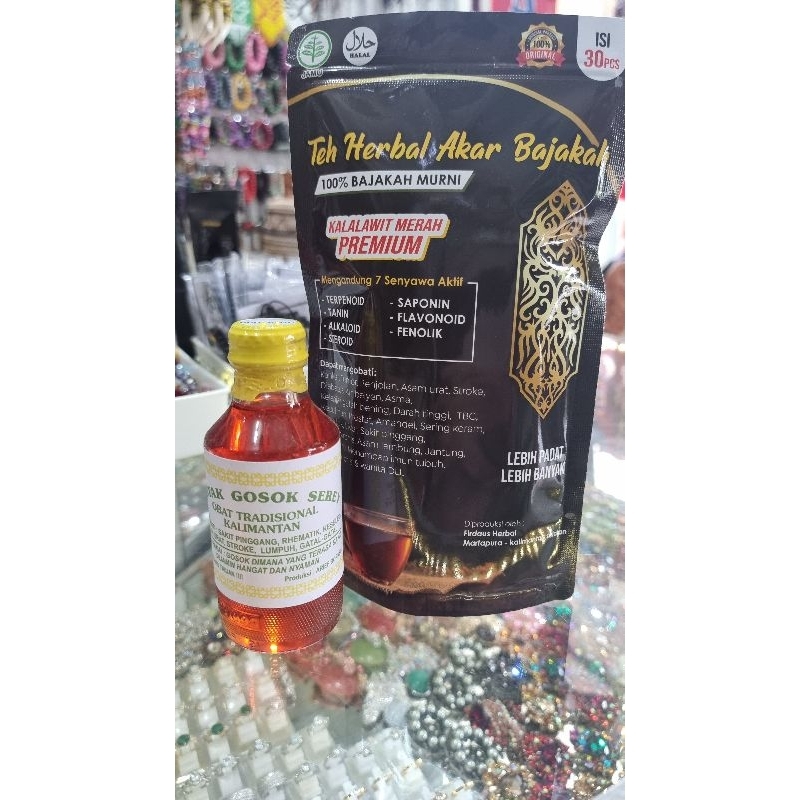 

promo teh bajakah isi 30 biji bonus minyak gosok serey
