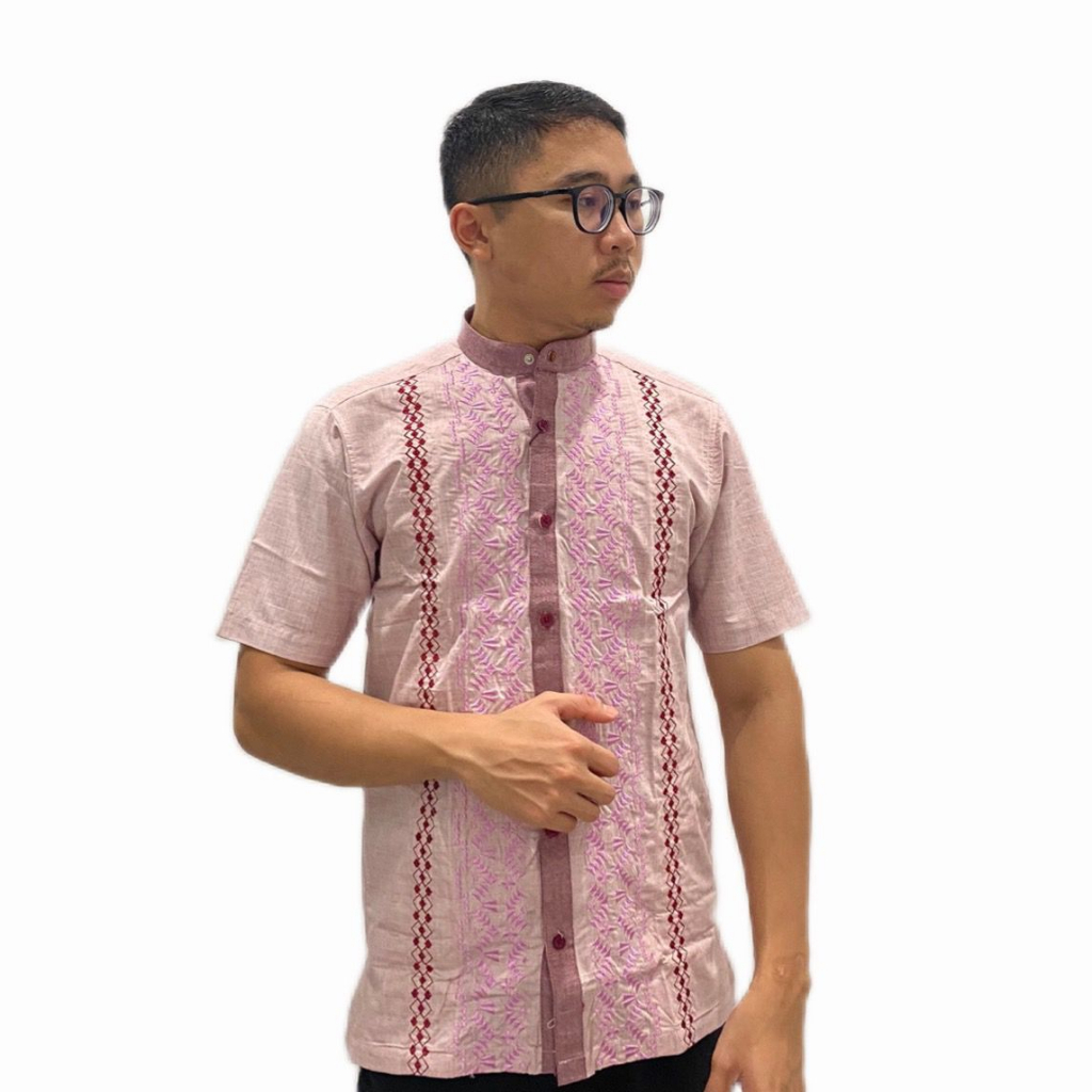 Baju Muslim Koko Pria Dewasa Lengan Pendek Bahan Premium