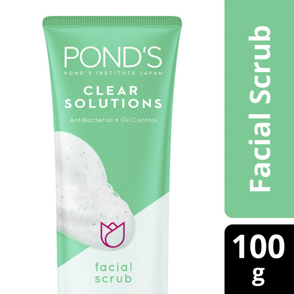 Pond's Facial Scrub Clear Solution 50gr / Facial Scrub Ponds