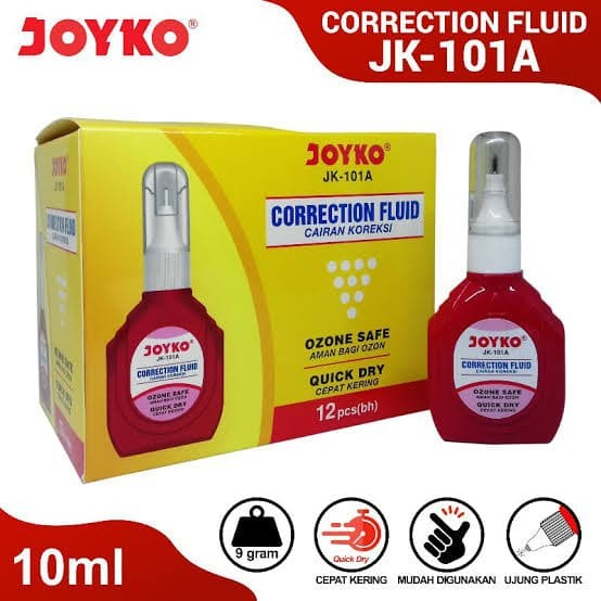 

SATUAN Tipe X JOYKO Correction Fluid JK-101A Tip Ex Tipex ATK Warna RANDOM Stationery Kertas Murah Cairan Koreksi Penghapus Cair Tulisan Salah Fine Point Peralatan Perlengkapan Tulis Menulis Sekolah Koreksi Kantor Tools Termurah Grosir Prakarya Malang