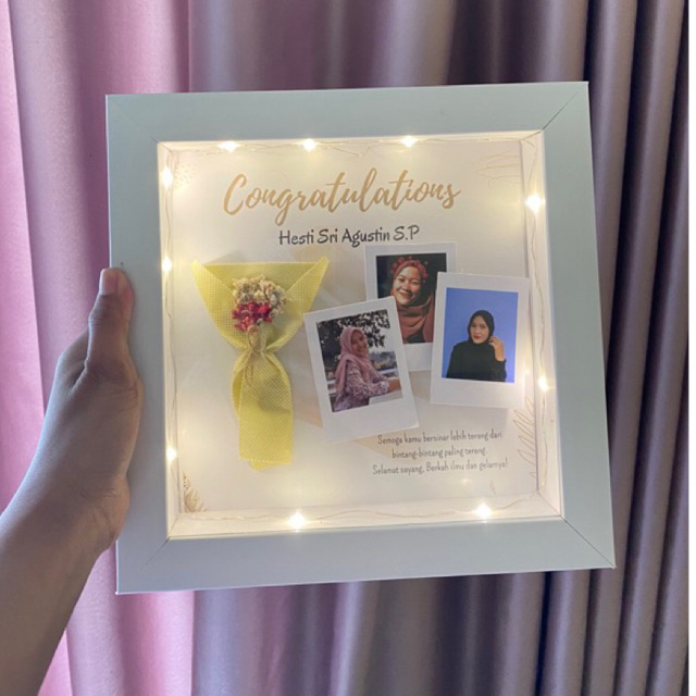 Frame 3D kado ulang tahun | kado wisuda | Gift frame | Hampers | KADO UNIK| FRAME IN FLOWERS