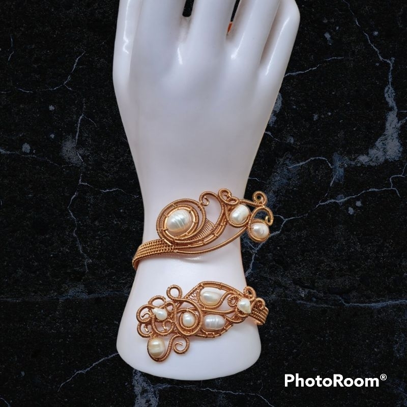 Gelang bangle mutiara air tawar