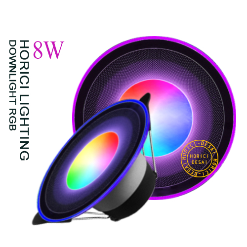 MEREK HORICI ASLI 8W LAMPU DOWNLIGHT/ CEILING RGB 1 PCS, RGB WARNA WARNI