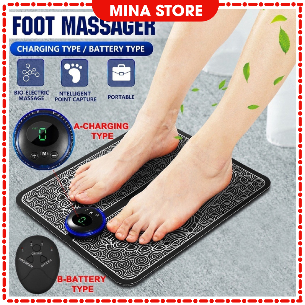Tikar Pijat Kaki EMS Jepang EMS FOOT MASSAGE Meningkatkan Sirkulasi Darah Meredakan Sakit Listrik Em
