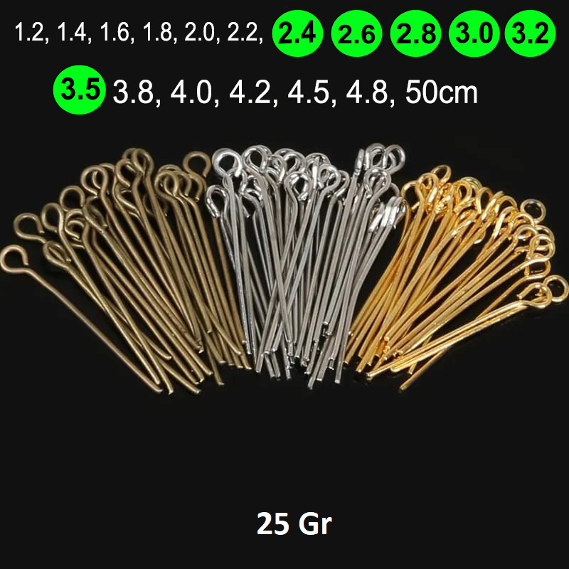 Paku 9 /Eyepin/ Uk 2.4 - 3.5cm Harga/25gr