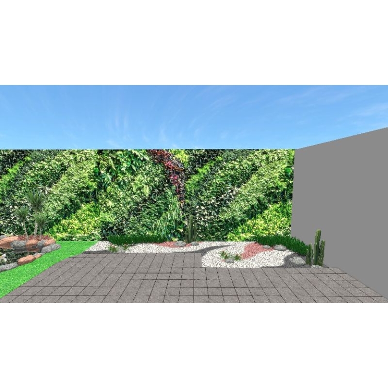 Taman Vertical Garden - Vertikal Garden - Tukang taman - Hiasan Dinding