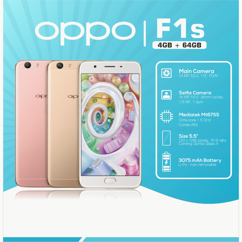 HP OPPO F1S 4/64GB original100% 4G Smartphone Android NEW GARANSI