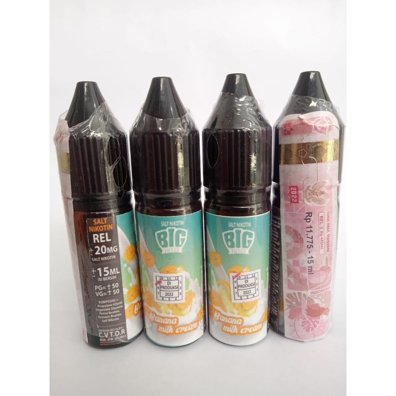 BIG JUICE SALTNIC 15ML NIC 20MG RASA BANANA MILK CREAM