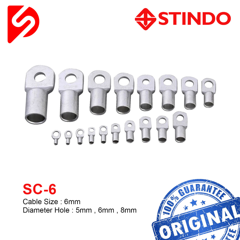 Skun Kabel SC 6 Scun Cable SC-6 Cable Lug SC6 6mm
