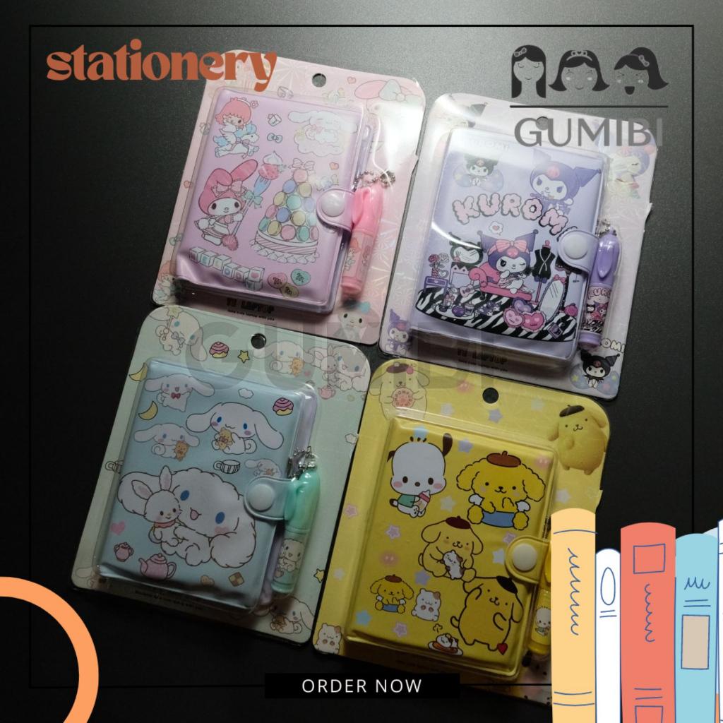 

MEMOPAD SANRIO BUKU MEMO BUKU TULIS MINI GAMBAR KUROMI CINAMOROL POM PURIN FREE PULPEN LUCU TERMURAH