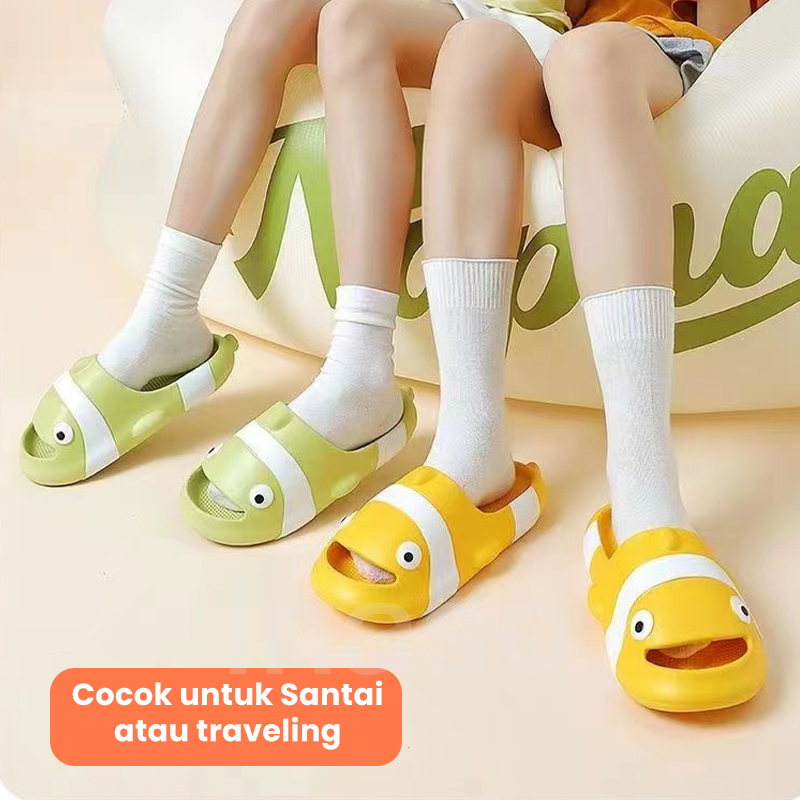 Inaso Sendal Anak Sendal Couple Wanita Pria Sendal Karet Karakter Lucu Hsn152