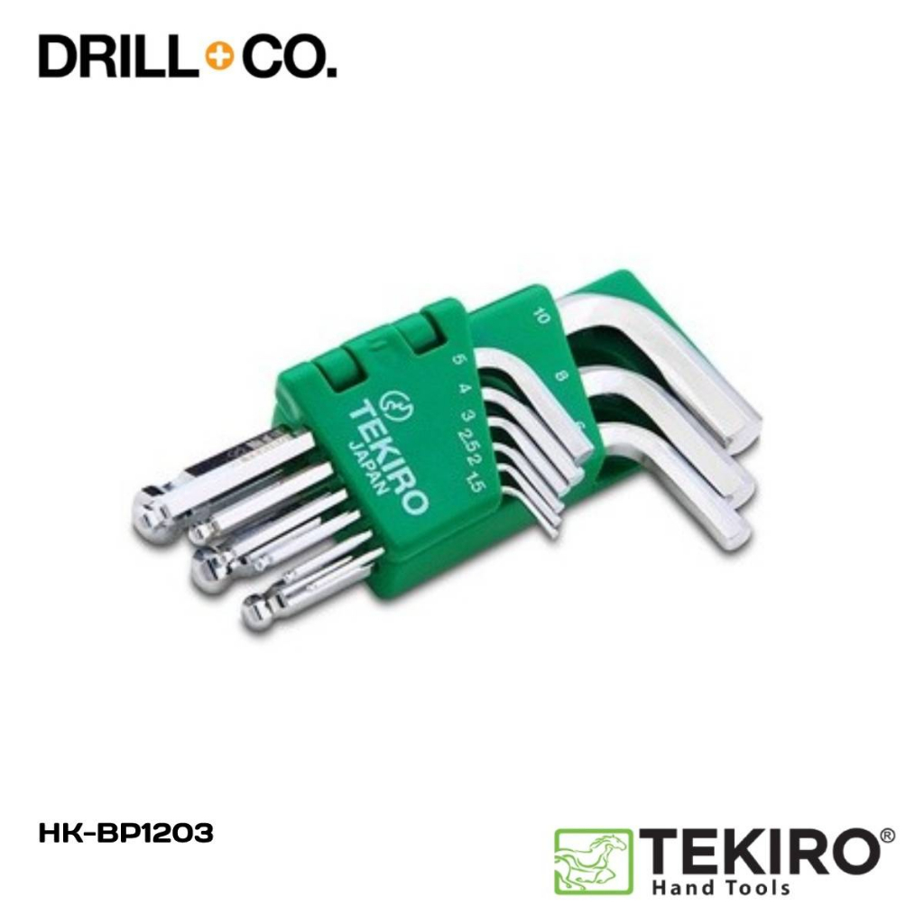 TEKIRO Kunci L Set Ballpoint 9 Pcs Pendek (HK-BP1203)