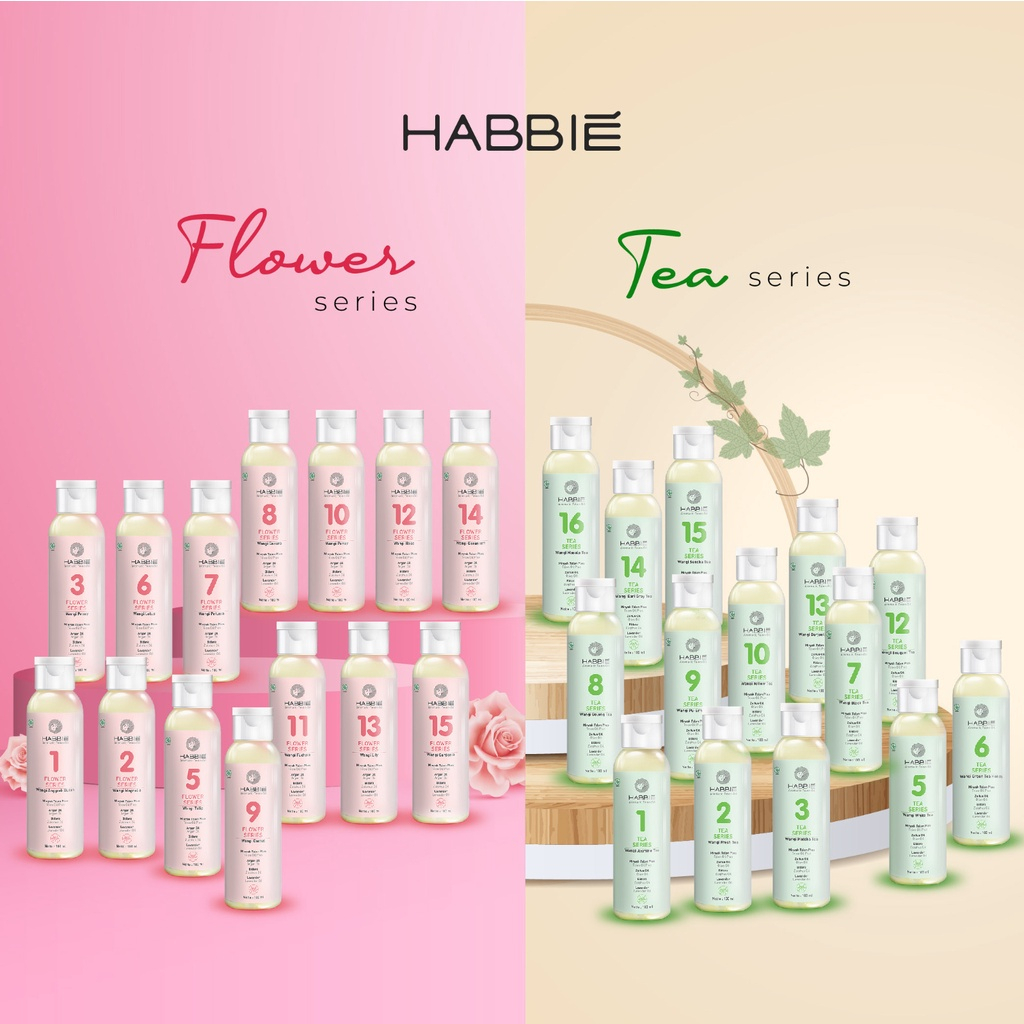 Habbie Minyak Telon Aromatic Flower / Tea Series 100ML | Minyak Telon Bayi
