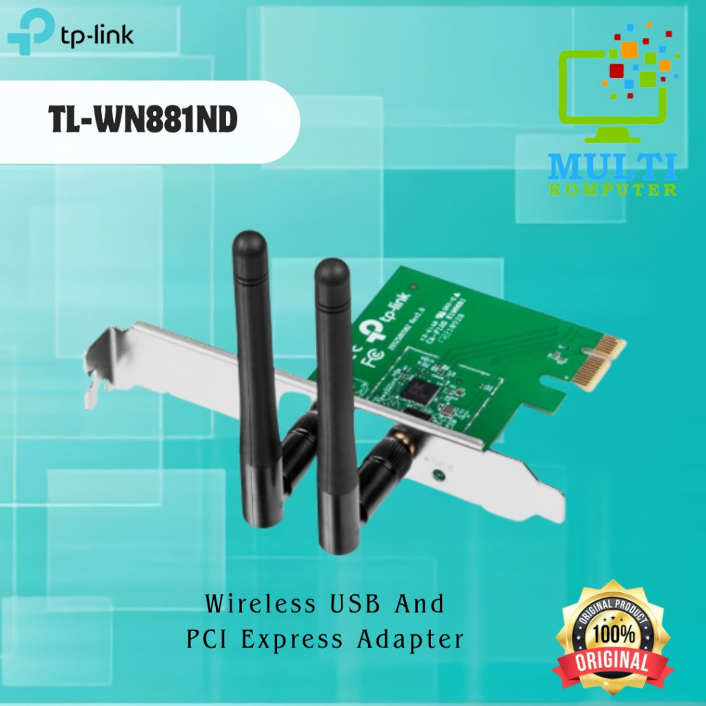 TP-LINK TL-WN881ND Wireless N PCI Express Adapter / PCI Express TPLINK