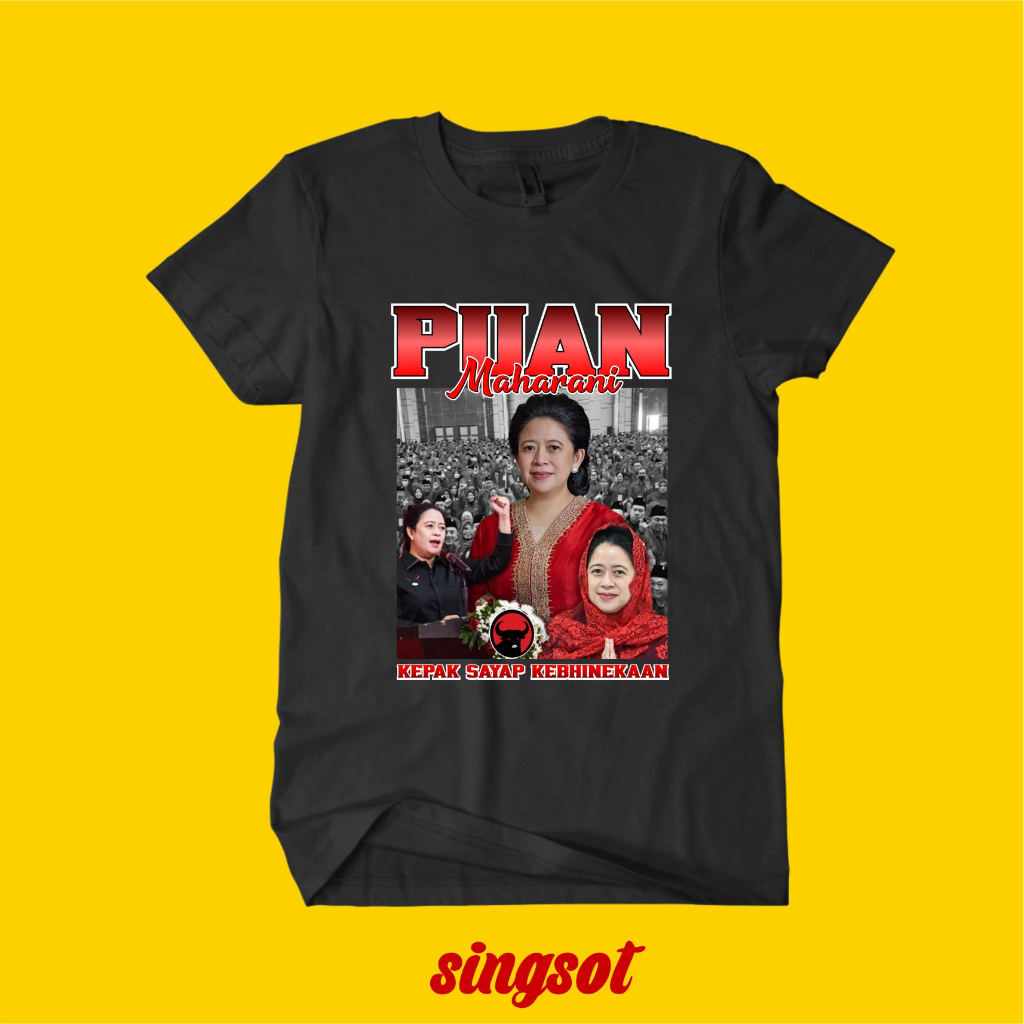 KAOS PARTAI PDIP / KAOS PUAN MAHARANI / KAOS DISTRO PARTAI