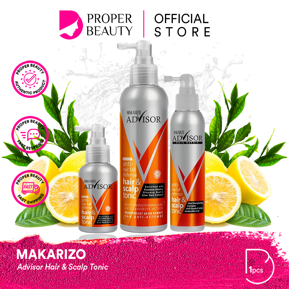 MAKARIZO Advisor Hair &amp; Scalp Tonic Indonesia / Energy Fibertherapy Conditioning Shampoo Creambath Easy Straight Scentsations Fragrance Vitaglitz Vitacaps Vitamax Mask Rebonding / Shampo Sampo Kondisioner Pelurus Serum Vitamin Perfume Parfum Mist Rambut