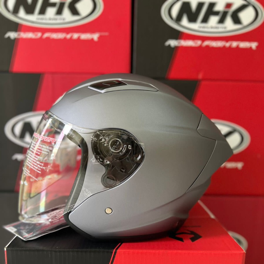NHK R1 ELITE SOLID GREY DOFF SINGLE VISOR