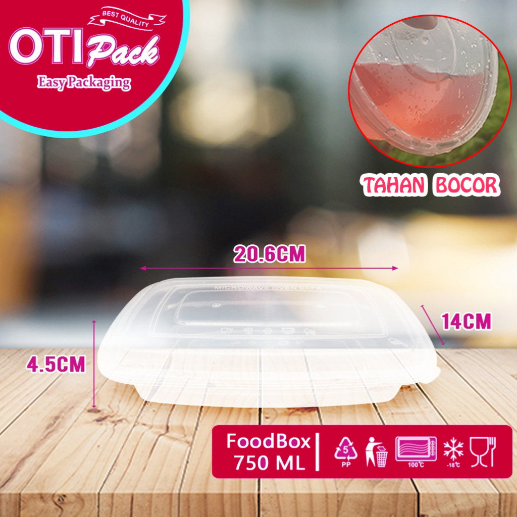 Thinwall 750ML/ Kotak Makan  Platik/Food Container OTM750