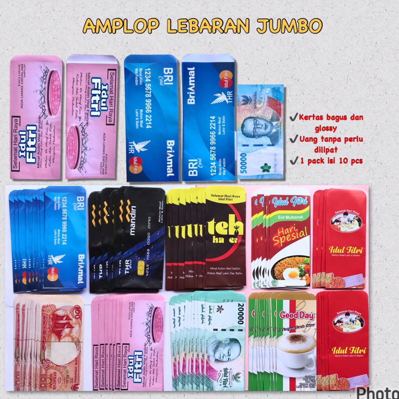 

10 PCS AMPLOP JUMBO AMPLOP SNACK JUMBO AMPLOP ATM JUMBO