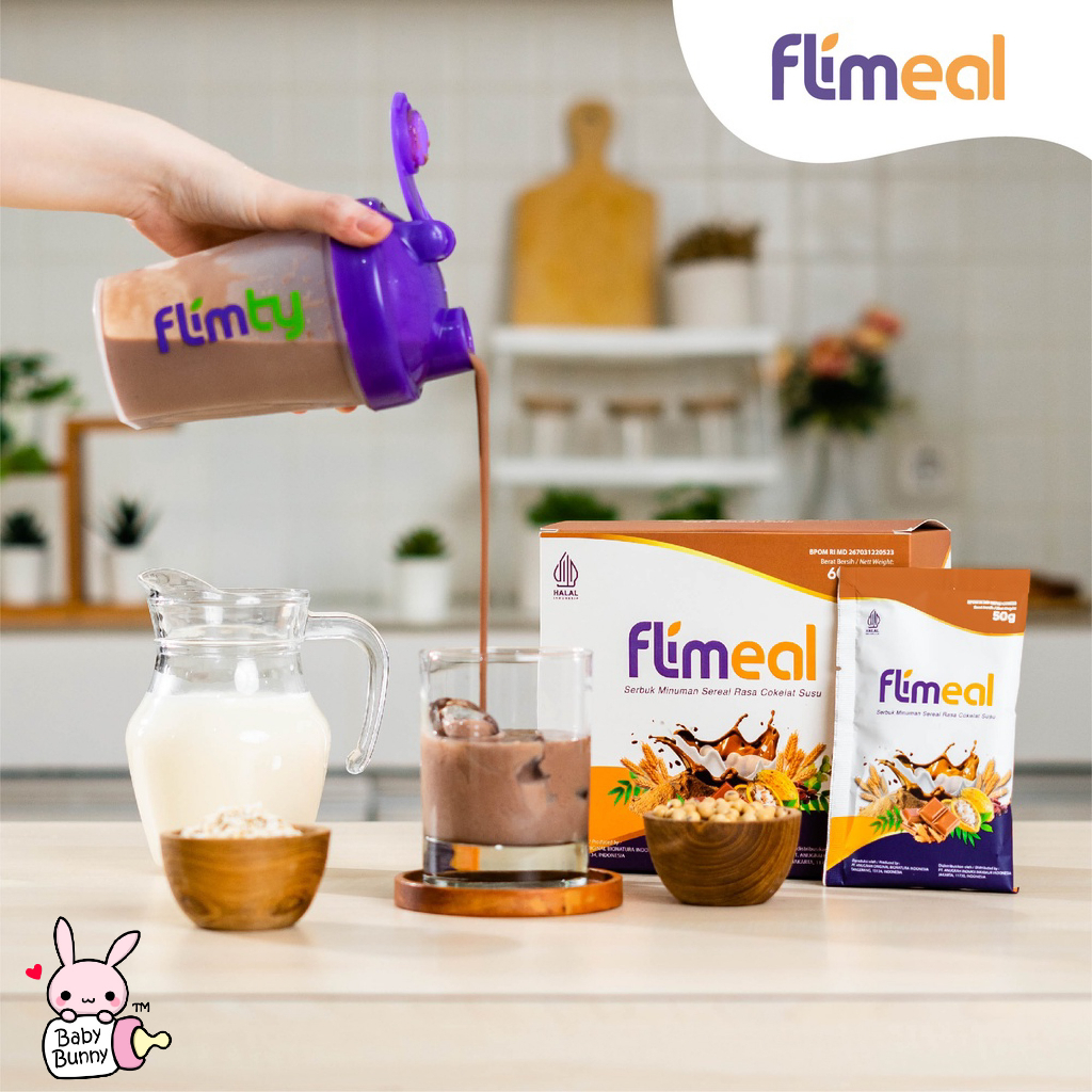 ❤ BELIA ❤ FLIMEAL Meal Replacement | minuman Pengganti Makanan Cokelat | Cokelat Susu 50g | BPOM