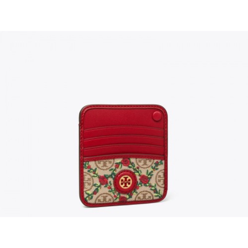 Tory Burch T Monogram Embroidered Card Case TB 86346