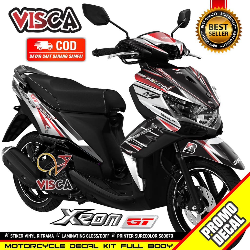Decal Yamaha Xeon Gt 125 Striping Xeon Gt 125 Stiker Motor Xeon Gt Hayabusa