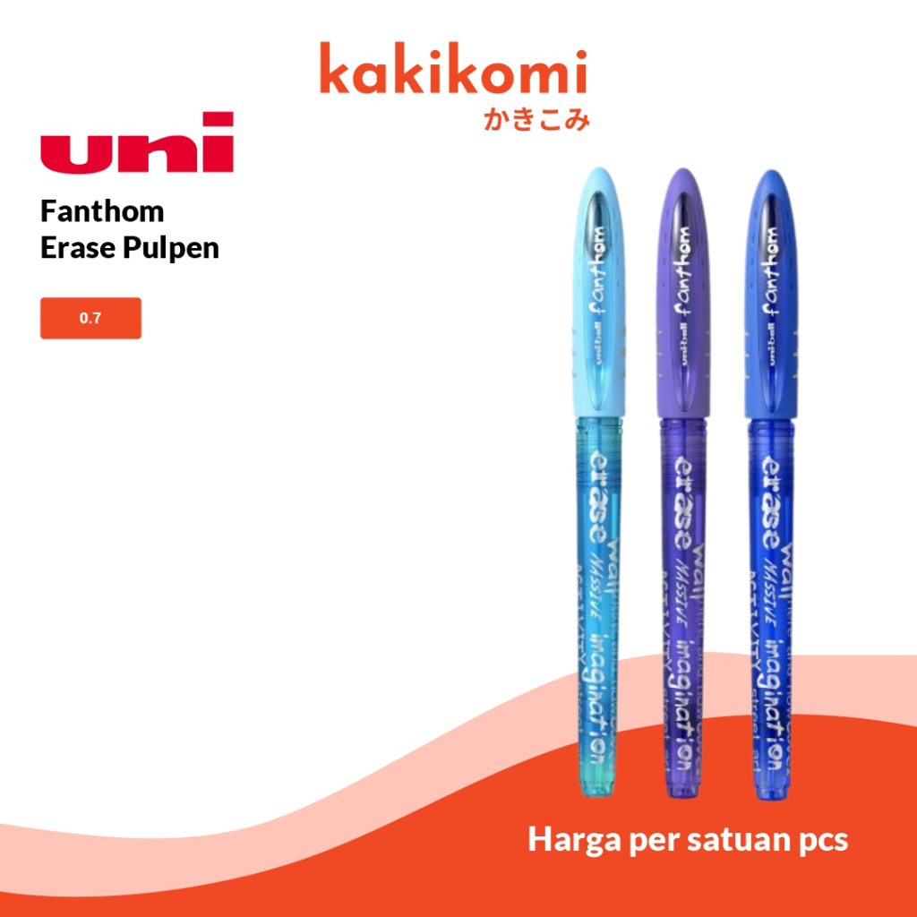 

Uni Fanthom Erase 0.7 Pen Pulpen Bisa Dihapus