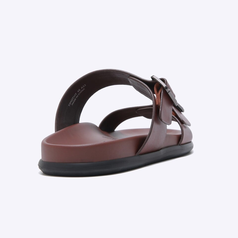 EM53 SANDAL SLIDE EVERBEST PRIA ORIGINAL CASUAL KULIT BRANDED COKLAT BROWN