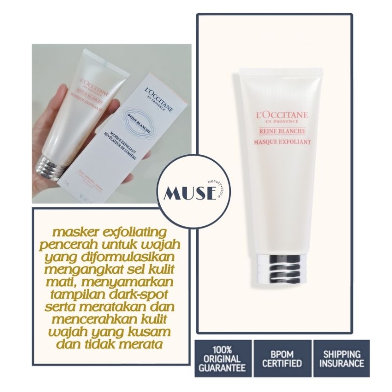 Loccitane Reine Blanche Glow-Revealing Exfoliating Mask 75ml