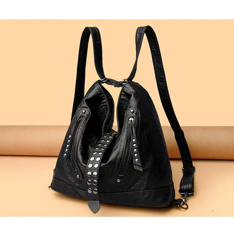 BJ32183 - BLACK/1/2 - TAS RANSEL WANITA FASHION KOREA CHINA IMPORT MODIS ELEGAN TERMURAH TERLARIS TERBARU BAGSTORE JAKARTA TAS BATAM LT2183